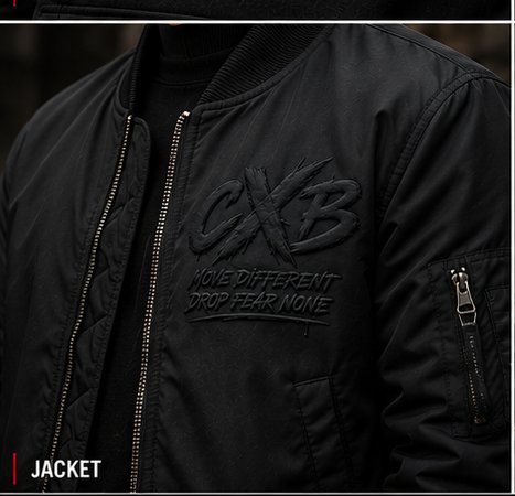 CXB embossed bomber jacket
